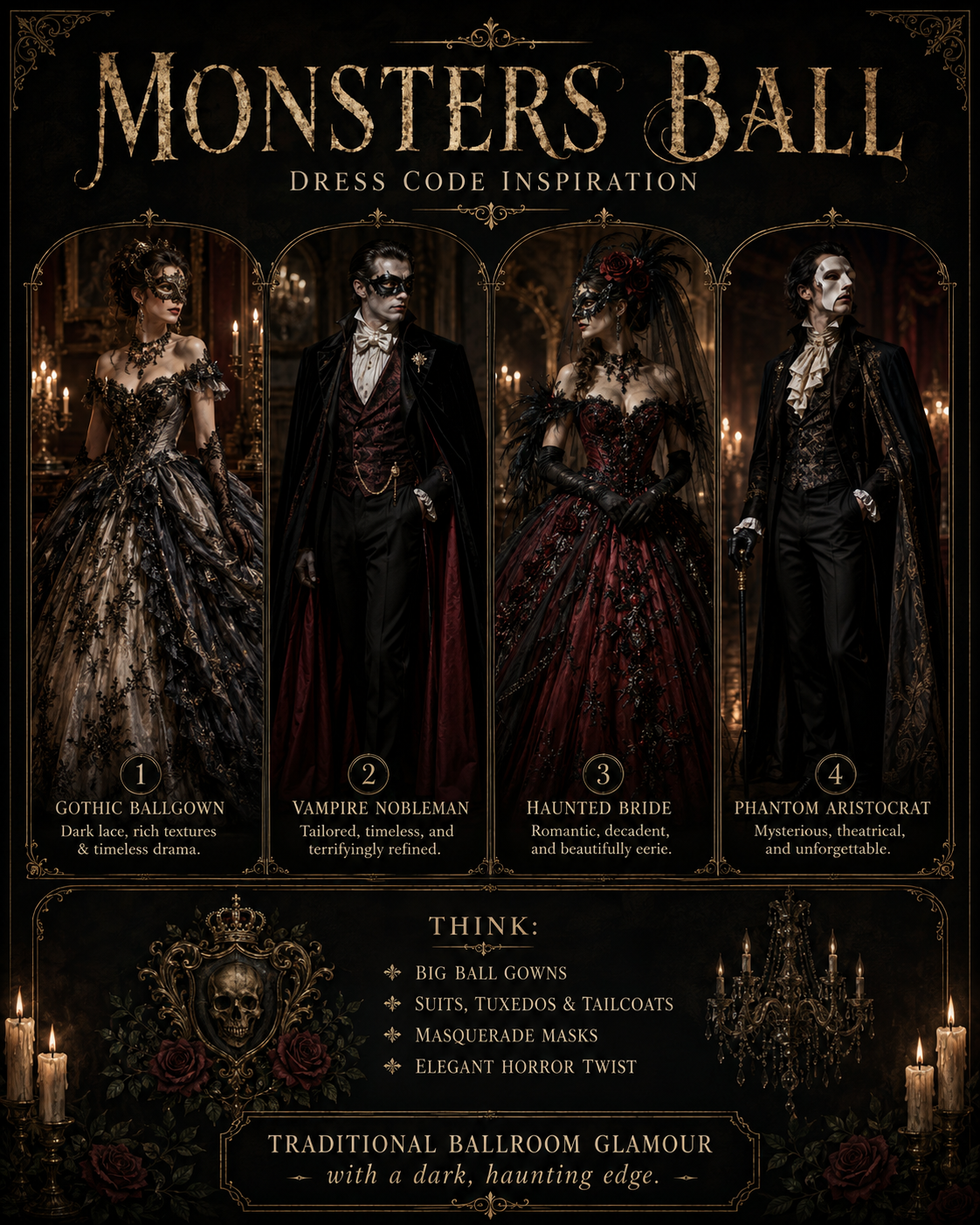 Gothic masked ball gown inspiration